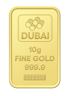 Dubai 10g Pure 999.9 Fine Gold Bar 24KT - 10 Grams