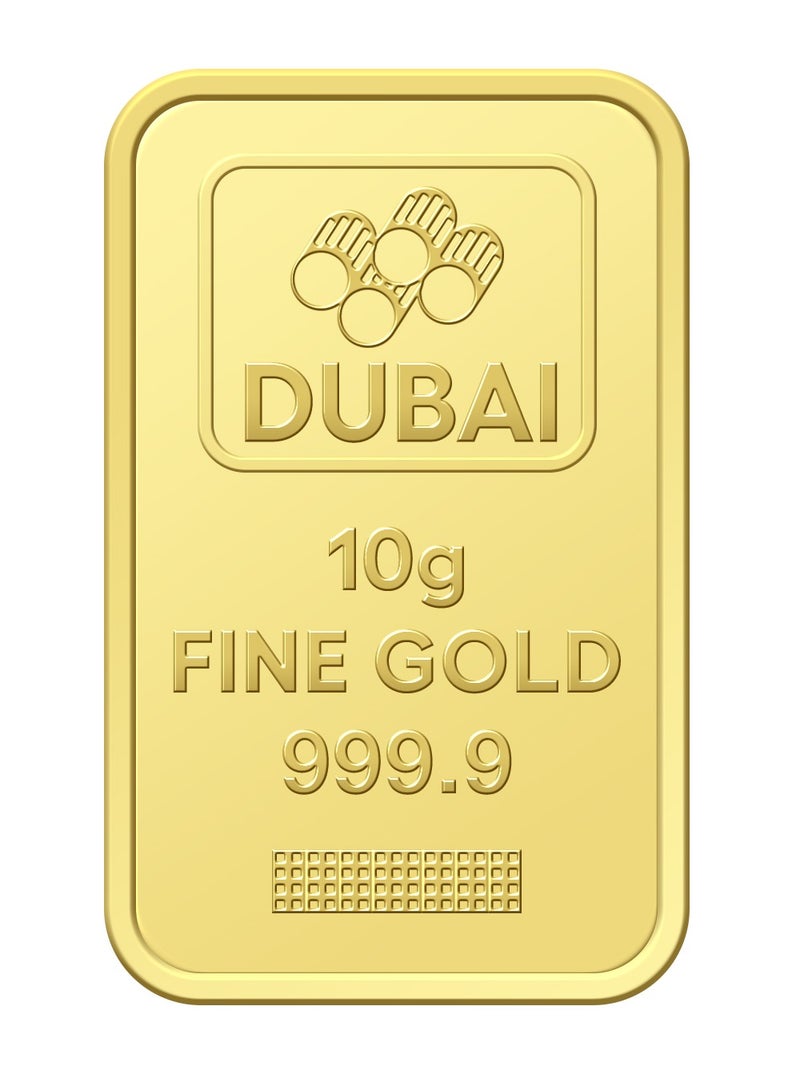 FK Jewellers Dubai 10g Pure 999.9 Fine Gold Bar 24KT - 10 Grams - Image 1