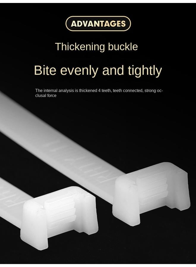 Bluejw Nylon Plastic Cable Tie Large Buckle Cable Tie With Strapping Wire Harness Strangle Hook Black And White One Pull Tight - Image 3