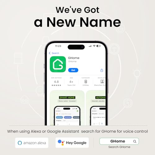 GHome Smart Plug, WiFi Smart Plugs Work with Alexa and Google Home, Smart Outlet Timer with APP Remote Control, 2.4GHz Wi-Fi Only, No Hub Required, ETL FCC Listed, White - Image 5