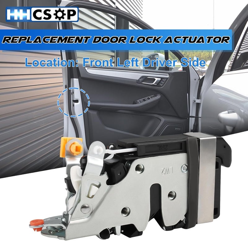 HHCSOP Front Left Driver Side Door Lock Latch Actuator Motor Replacement for Chevy Silverado Avalanche Suburban Tahoe Cadillac Escalade GMC Sierra Yukon 2001-2007 Replaces 931-318, 15110643, 15053681 Elegant multi-option build - Image 2