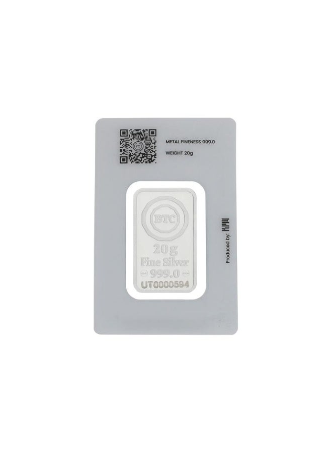 BTC 20 Grams Ummi Silver Bar (With Invoice) - Image 2