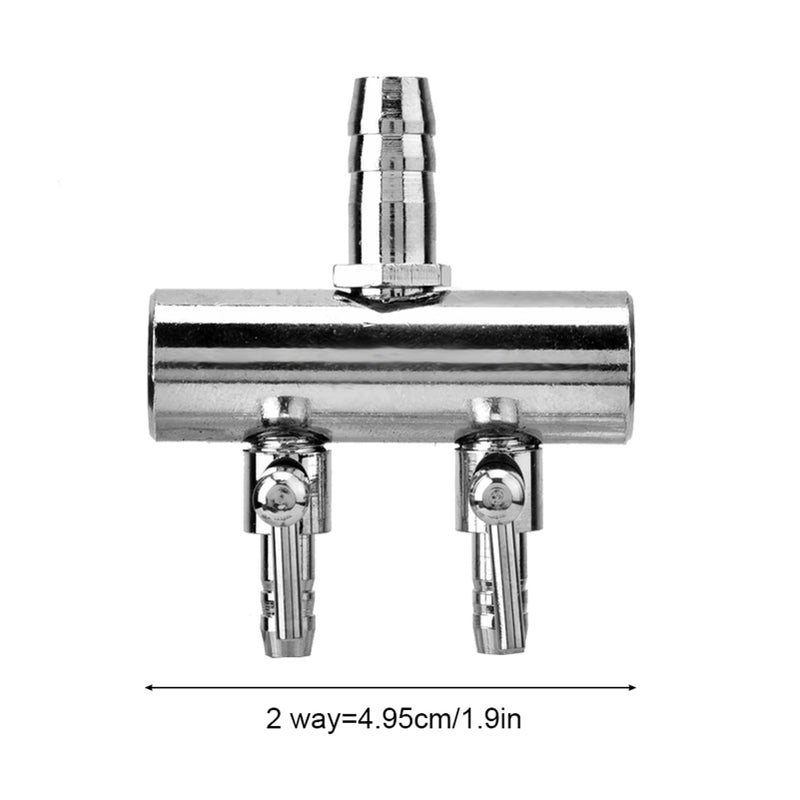 Stainless Steel Aquarium Fish Tank Air Flow 8mm Turn to 4mm Splitter Control Valve

(4 way) - Image 3