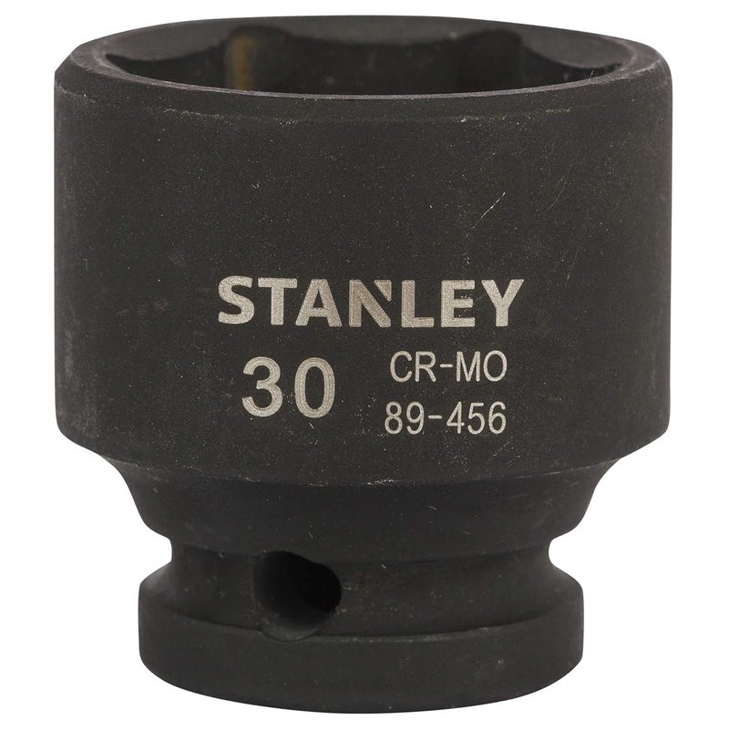Stanley STANLEY STMT894568B ChromeMolybdenum Steel 6 Point Impact Socket 12 inch 30 mmBlack  - Image 1