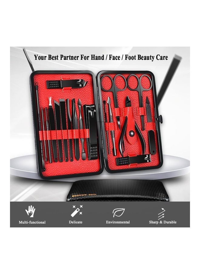 NIBEMINENT 18-Piece Stainless Steel Nail Clipper Cutter Black - Image 3