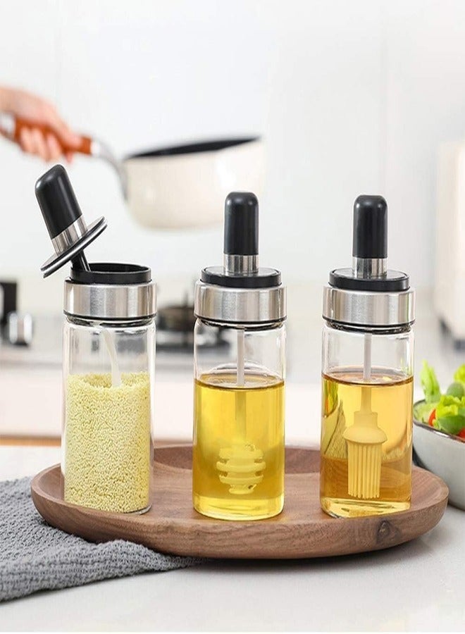Oil Dispenser Bottle Set Glass Oil And Spices Bottle Vinegar Dispenser 5 Pcs Dispenser 500 ml  - Image 2