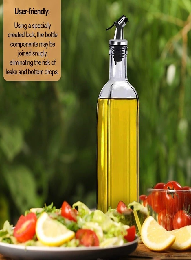 Oil Dispenser Bottle Set Glass Oil And Spices Bottle Vinegar Dispenser 5 Pcs Dispenser 500 ml  - Image 4