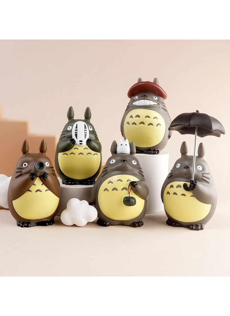 General - Hayao Miyazaki Anime Holding Umbrella Chinchilla Figure Model Ornament Car Doll Micro Landscape Decoration - Image 1
