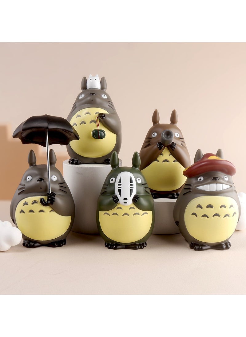 General - Hayao Miyazaki Anime Holding Umbrella Chinchilla Figure Model Ornament Car Doll Micro Landscape Decoration - Image 1