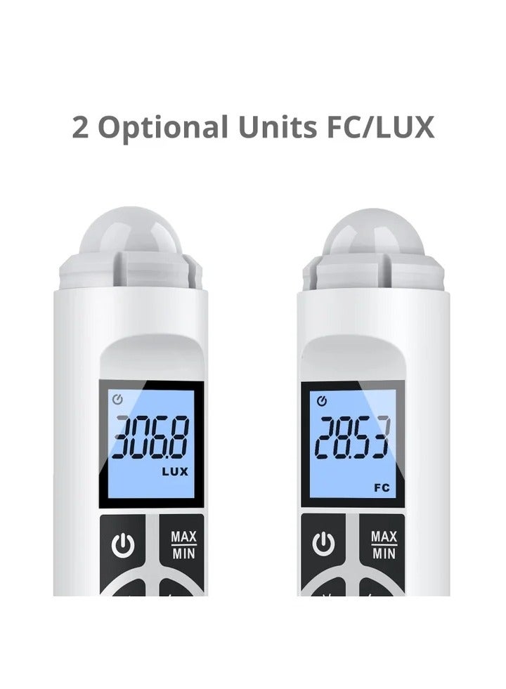 Light Meter, Handheld Photometer, Support Max/Min Modes Light Meter Range up to 200,000 Lux Luxmeter Handheld Digital Lux Meter Brightness Measuremen Instrument with LCD Characters Display  - Image 3