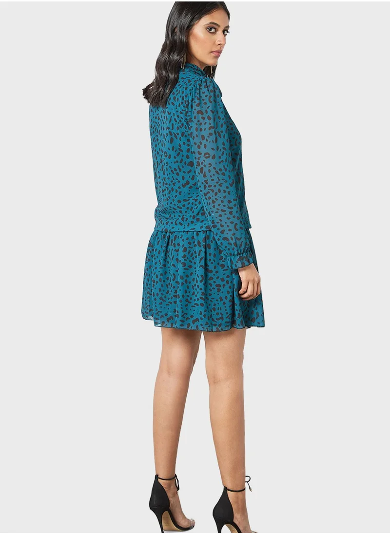 MELA LONDON Leopard Print Mini Dress