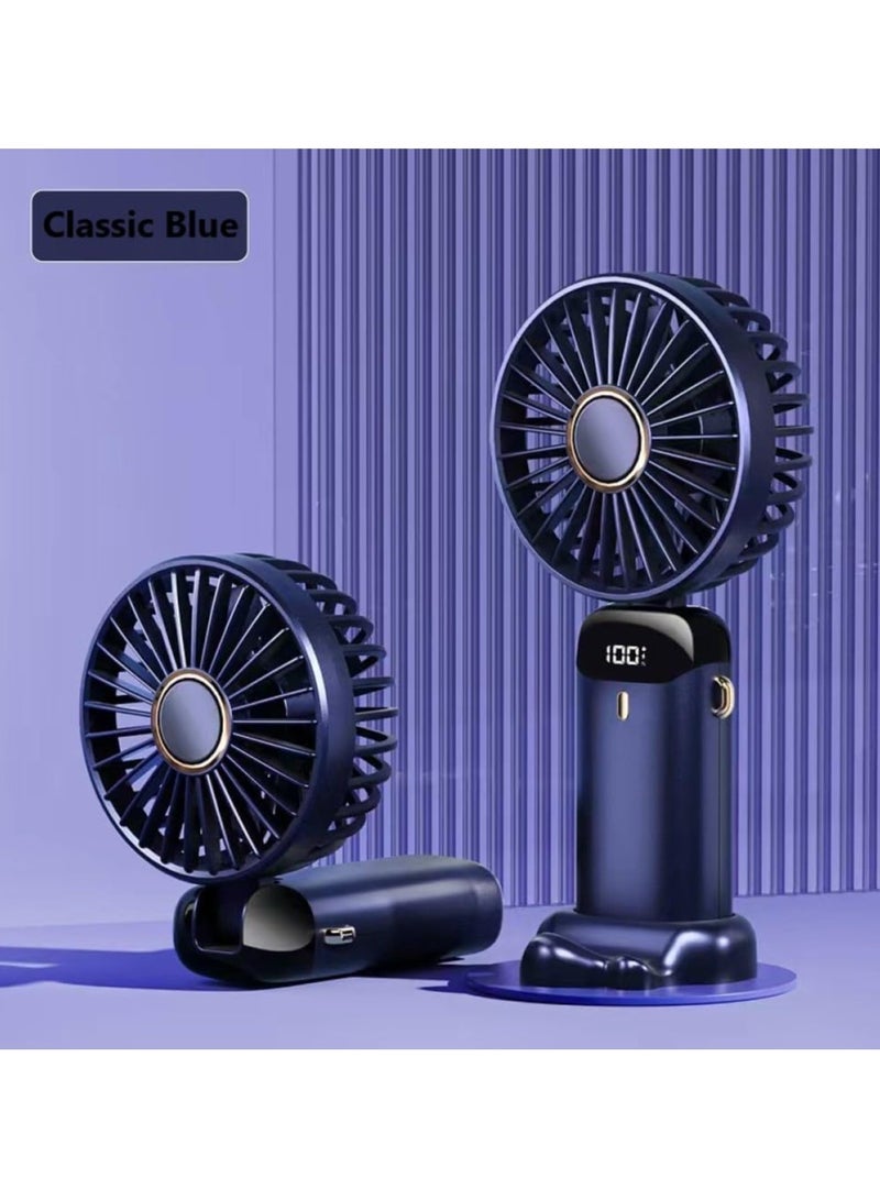 IMPERIUM Handheld Fan, Battery Operated Fan with Base, 8 Hours, Digital Display, 5 Speeds, 90° Adjustable, Rechargeable Mini Fan for Outdoor Indoor - Image 5
