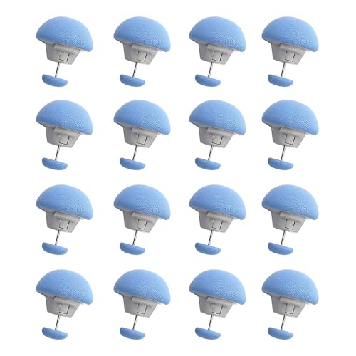 ARQIVO® Duvet Clips, Anti-Movement Fasteners, Cotton Quilt Grippers, Sheet Holder for Quilt Cover, Curtains, Socks, Blue, Pack of 16 - Image 1