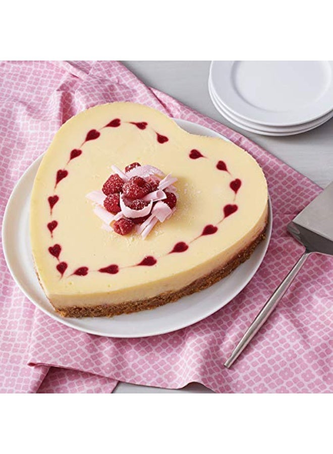 BLACKSTONE Nonstick Heart-Shaped Springform Cake Pan, 22.5 cm, Removable Base, Oven Safe Up to 230C, Carbon Steel Bakeware for Cheesecake and Desserts, Grey - Image 3