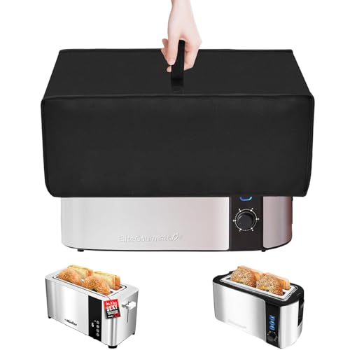 NUENSS-ROR NUENSSROR Toaster Cover Waterproof HeatResistant Dustproof Protective Case Heavy Duty Cover for Mueller UltraToast 4 Slice MT110ssElite Gourmet ECT3100 Long Slot 4 Slice Toaster - Image 1