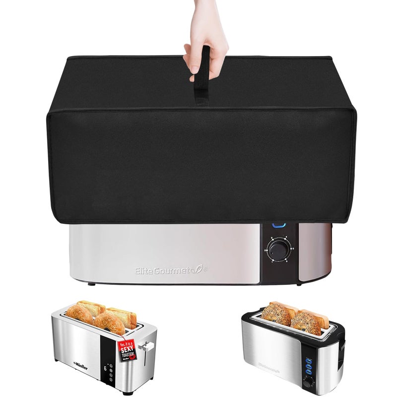 NUENSS-ROR NUENSSROR Toaster Cover Waterproof HeatResistant Dustproof Protective Case Heavy Duty Cover for Mueller UltraToast 4 Slice MT110ssElite Gourmet ECT3100 Long Slot 4 Slice Toaster - Image 2