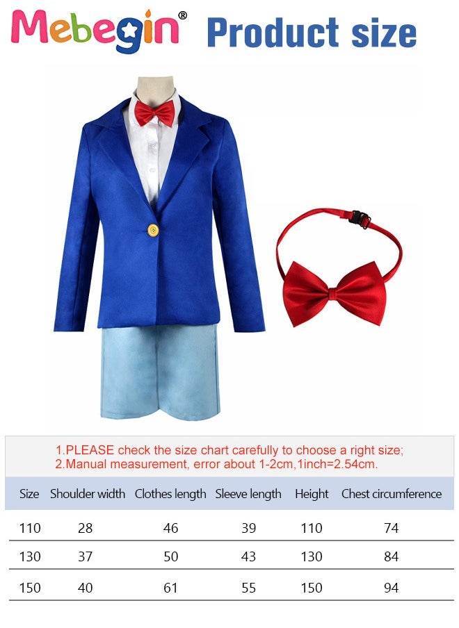 MEBEGIN 4PCS Detective Costume Accessories Set, Anime Character Cosplay Outfit, Popular Detective Outfit Set for Role-playing Activities and Themed Parties, Made of Comfortable Fabric  - Image 4