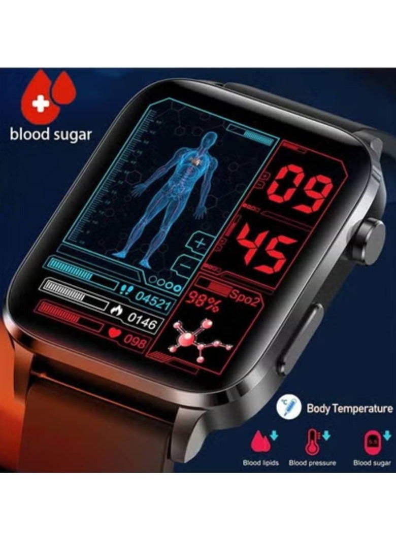 AROAQ Smart Health Laser Therapy Watch for Men with Blood Sugar and Blood Pressure Monitoring Dual Probe Heart Rate Blood Oxygen and Fitness Tracking  - Image 2