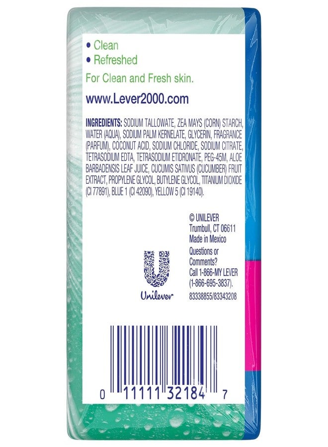 Lever 2000 Refreshing Body Soap and Facial Cleanser With Aloe & Cucumber Effectively Washes Away Bacteria, Fresh Aloe, 3.75 Ounce (Pack of 8) - Image 3