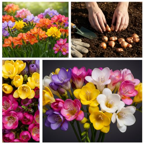CZ Grain Freesia Mixed Colors Bulbs for Spring Planting - 10 Bulb Mix Pack - Large Healthy Bulbs - Great for Container or Outdoor Growing - Image 4