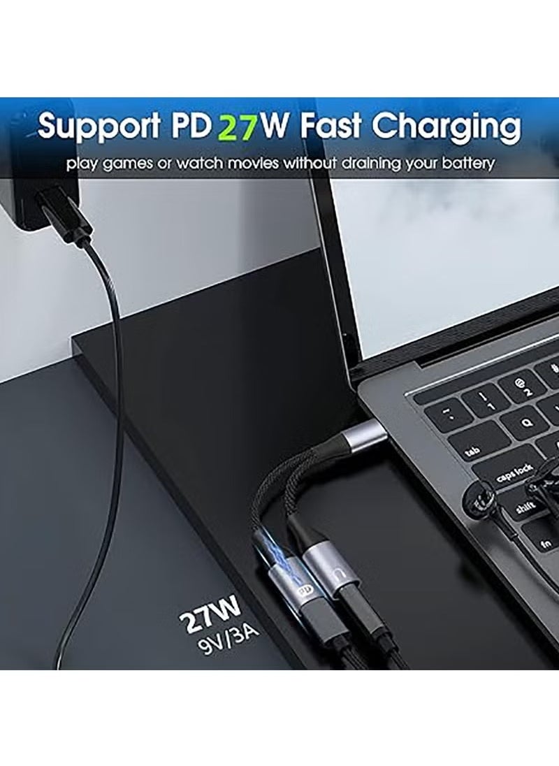 URBBKING - USB Type-C to 3.5mm headphone and charger adapter compatible with iPhone 16 15/14,Galaxy S24 S23 S22 - Image 1