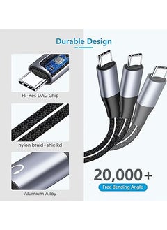 URBBKING USB Type-C to 3.5mm headphone and charger adapter compatible with iPhone 16 15/14,Galaxy S24 S23 S22  - Image 4