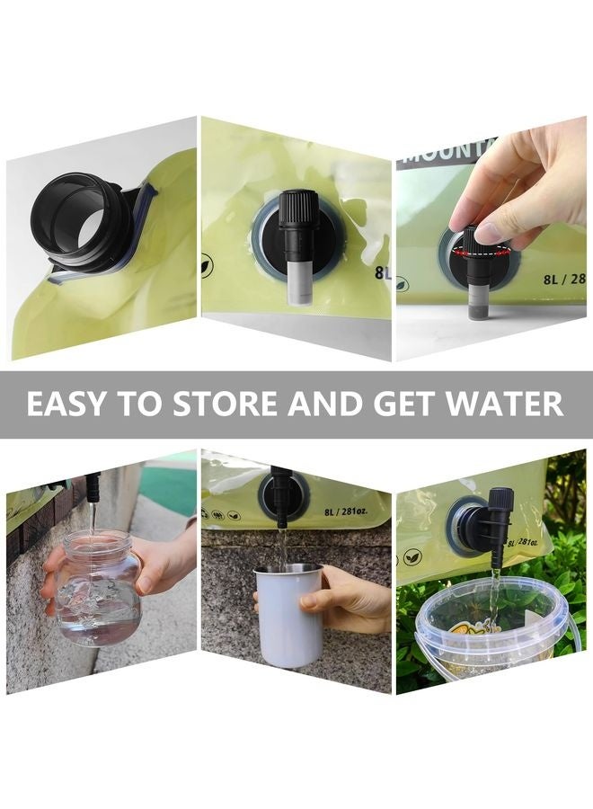 HOMESTAR Collapsible 8L Water Storage Bag, BPA-Free Portable Folding Water Jug with Adjustable Faucet, Leakproof Emergency Water Bag for Camping, Hiking, Riding, Outdoor Sport (GREEN, 1) - Image 5