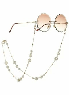 RA accessories Women Eyeglasses Golden Metal Chain With Pearls Also Use As Necklace  - Image 5