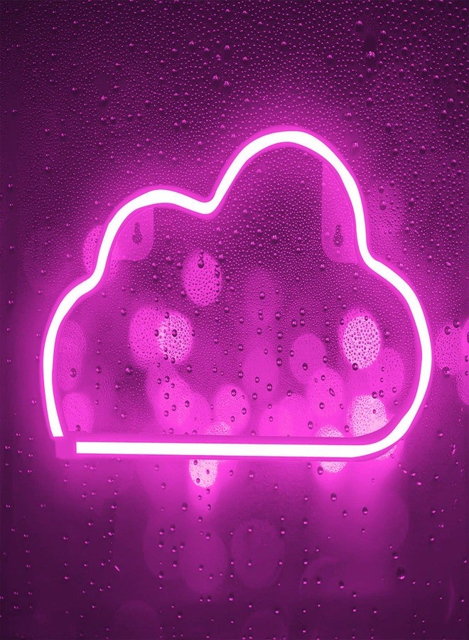 FUNPENY LED Neon Decorative Light, Neon Sign Shaped Decor Light, Cloud Shape Indoor Decor for Living Room, Birthday Party, Wedding Party, Pink - Image 2
