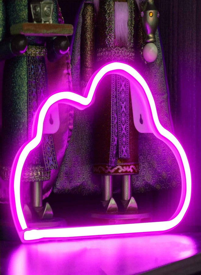 FUNPENY LED Neon Decorative Light, Neon Sign Shaped Decor Light, Cloud Shape Indoor Decor for Living Room, Birthday Party, Wedding Party, Pink - Image 1