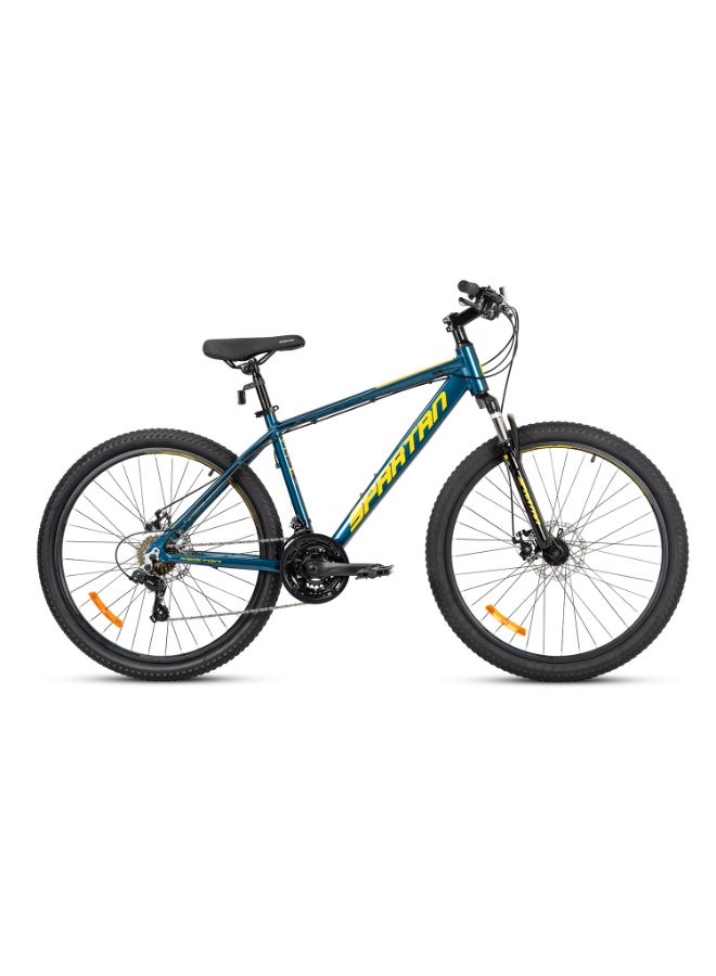 Spartan Master 26” MTB – Lightweight Aluminum Alloy Frame with Alloy Rims, Shimano 3x7 Speed Gear System, 26 Inch Wheels, Front Suspension Fork, Reliable Dual Disc Braking, Mountain Bicycle, Cosmic Blue SP-3303 - Image 2