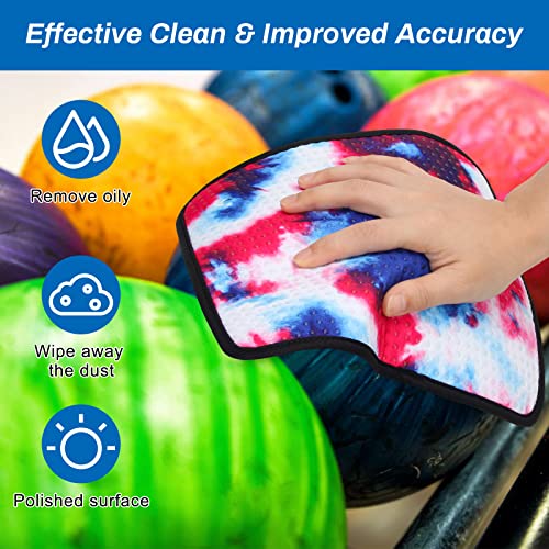 Anglekai 4 Pack Bowling Ball Accessory Kit, 10" x 8" Bowling Ball Towels/Polisher Bag/Shoe Protector Covers for Clean/Storage - Image 5