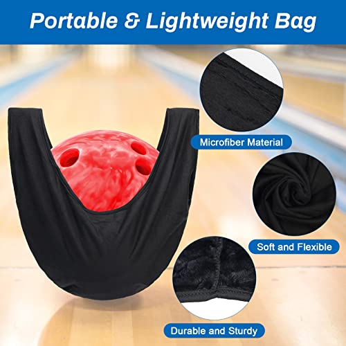 Anglekai 4 Pack Bowling Ball Accessory Kit, 10" x 8" Bowling Ball Towels/Polisher Bag/Shoe Protector Covers for Clean/Storage - Image 4