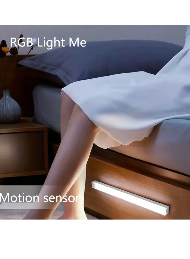 1 قطعة LED الحركة تحت أضواء الخزانة، كابل شحن مغناطيسي مع مستشعر ذكي 30 سم - Image 4