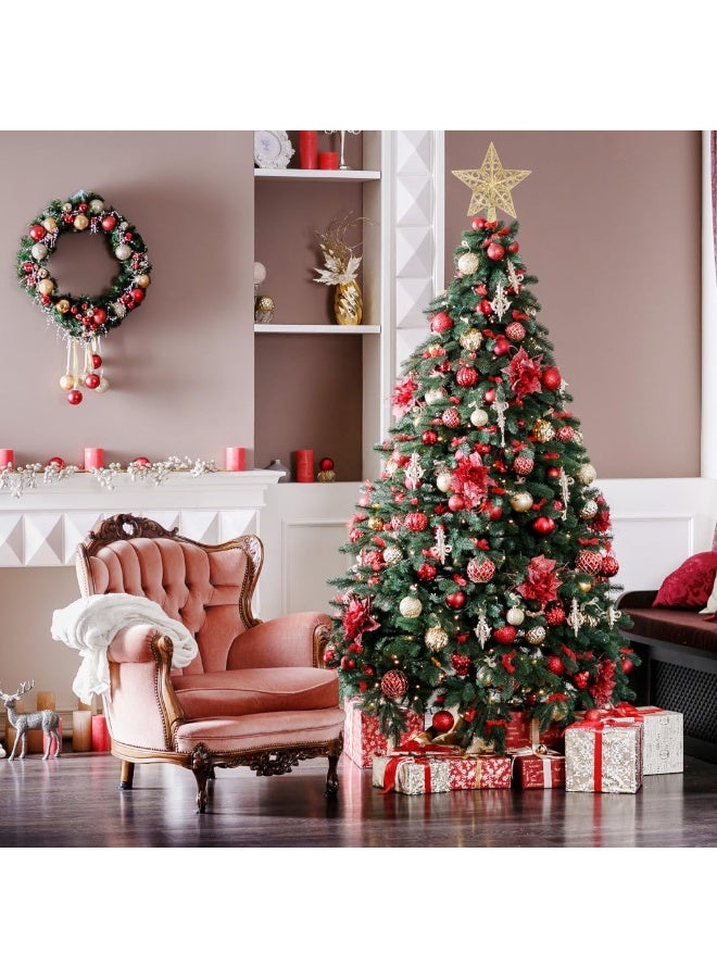 Mado Gallery Artificial Green Christmas Tree 1.2m To 2.1m, Prelit 40m Warm Lights (Plug-in & Battery), Mixed Branches, Foldable Stand, Indoor/Outdoor Holiday Décor-120cm - Image 3