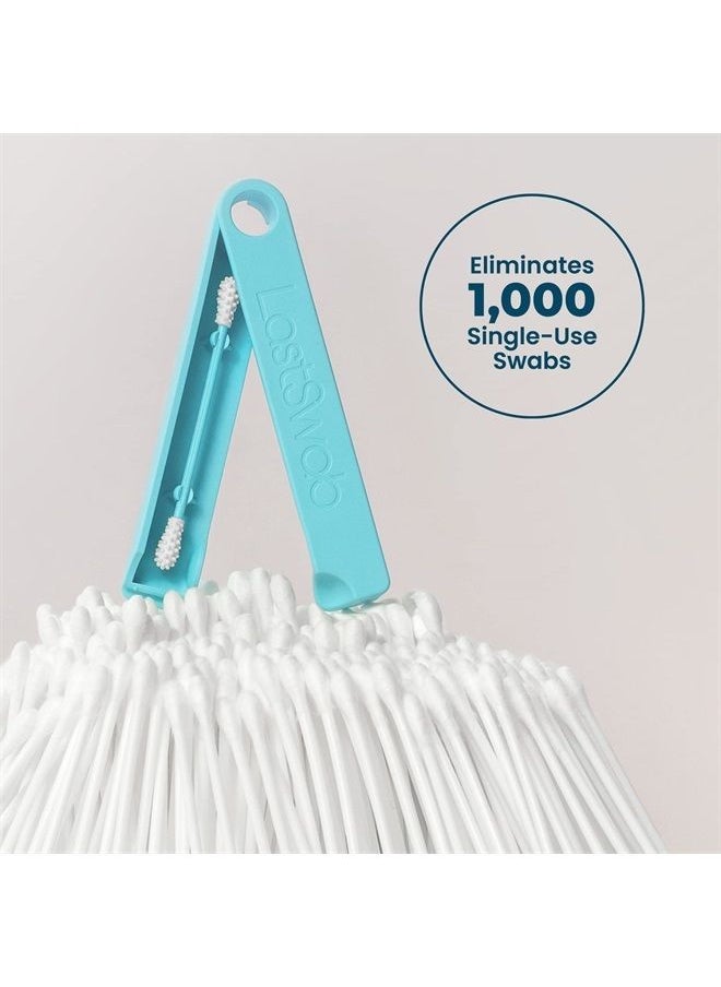 LastSwab - Reusable Qtips 2X - Cotton Swabs for Ears Wax Removal and Pointed Q Tips for Makeup Removal in Green LastSwab® - Image 1
