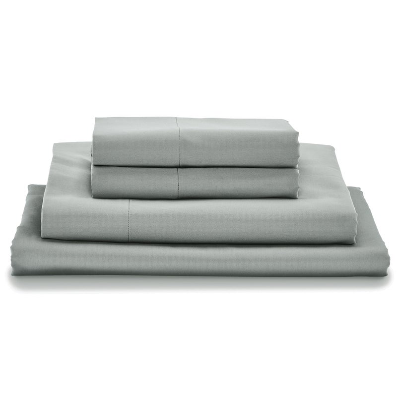 MyPillow MyPillow Giza Dreams Bed Sheets 100 Certified Giza Egyptian Cotton Deep Pocket Sateen Weave Queen Light Gray 