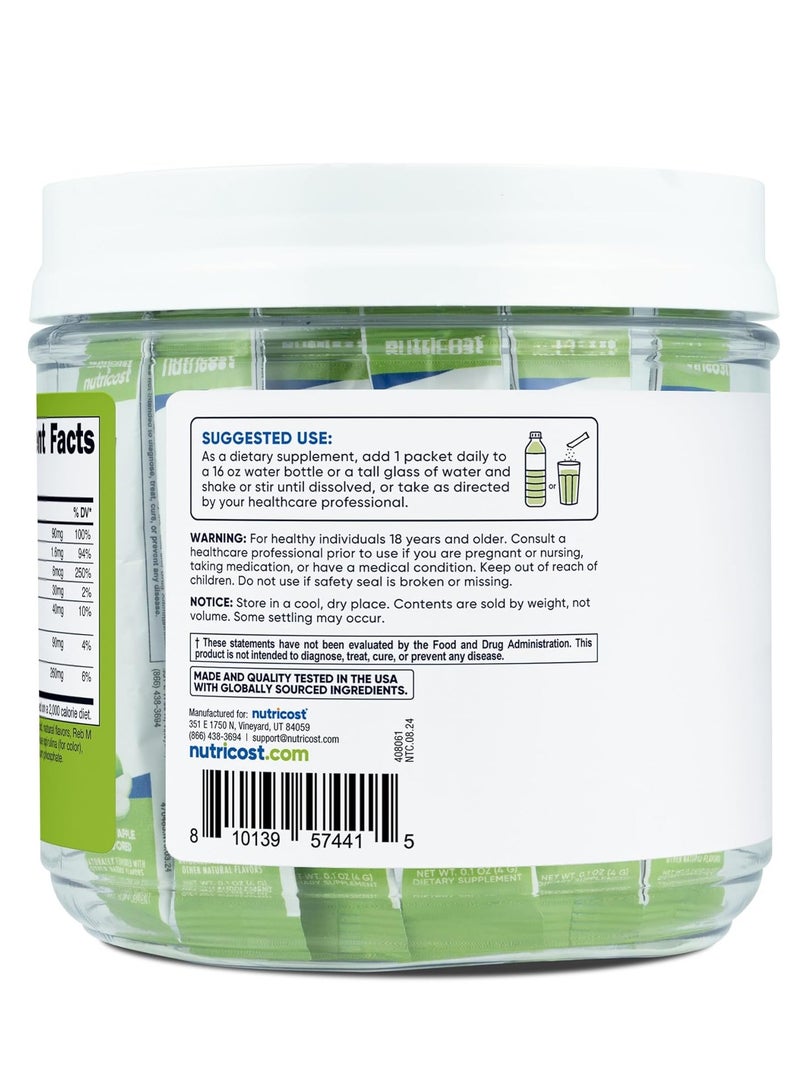 مُركّب إلكتروليتات بنكهة التفاح الأخضر، 40 عبوة، 40 حصة - Image 3