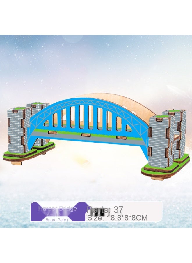 Children's Wooden 3D Puzzle Assembly Model Toy