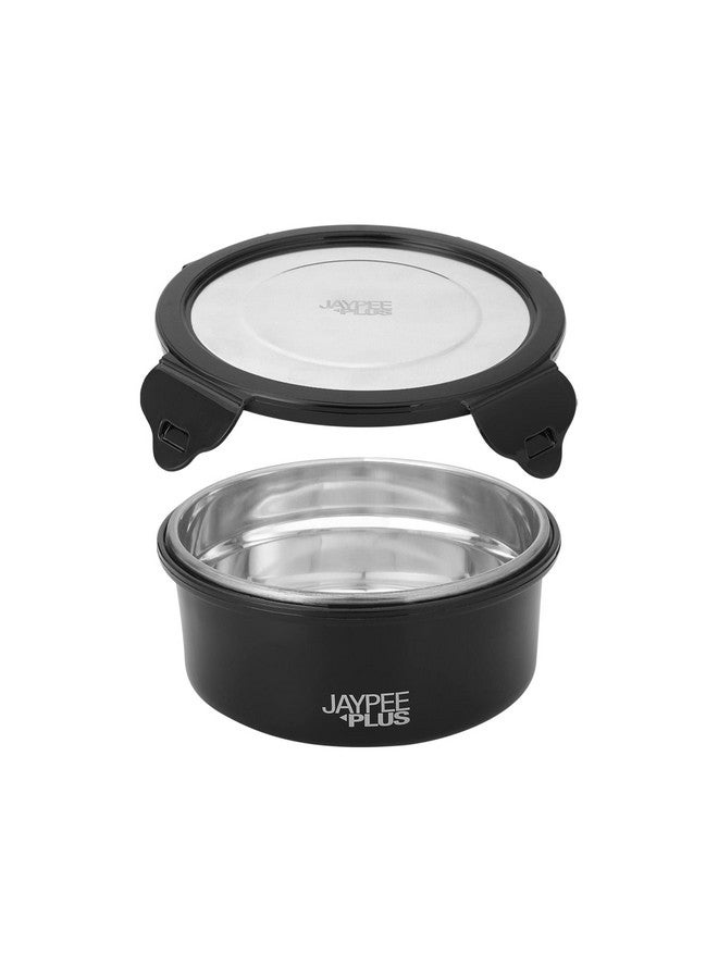 JAYPEE PLUS صندوق غداء مكتبي من الفولاذ المقاوم للصدأ Jaypee Plus Microplus سعة 400 مل | خالي من BPA وآمن للاستخدام في الميكروويف ومقاوم للتسرب مع 3 حاويات محكمة الإغلاق | يشمل حقيبة معزولة | مثالي للجامعة والمدرسة (أسود) - Image 4