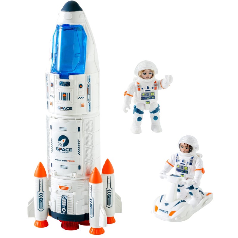 Wbzle Rocket Ship Space Shuttle Astronaut Space Adventure ToysScience Educational Rocket Toys for Kids 35 LightsMusicSpray - Image 4