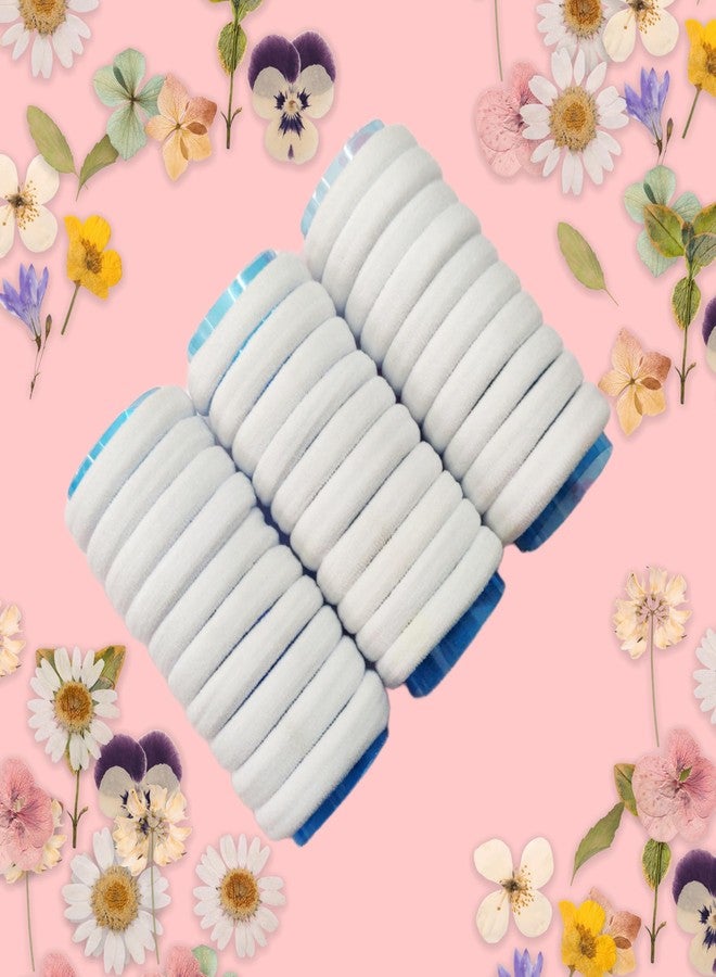 Shri Pack of 30 Soft Premium Elastic Streatchable non Slipy Hair Rubber Bands Ponytail Holders Hair Accessoires for Girls & Women (White) - Image 1