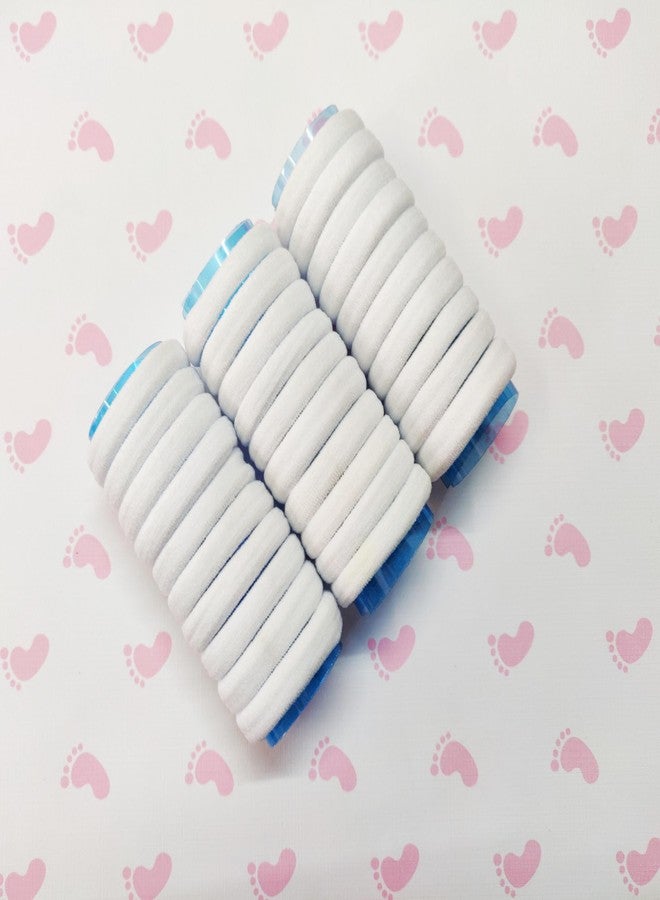 Shri Pack of 30 Soft Premium Elastic Streatchable non Slipy Hair Rubber Bands Ponytail Holders Hair Accessoires for Girls & Women (White) - Image 2