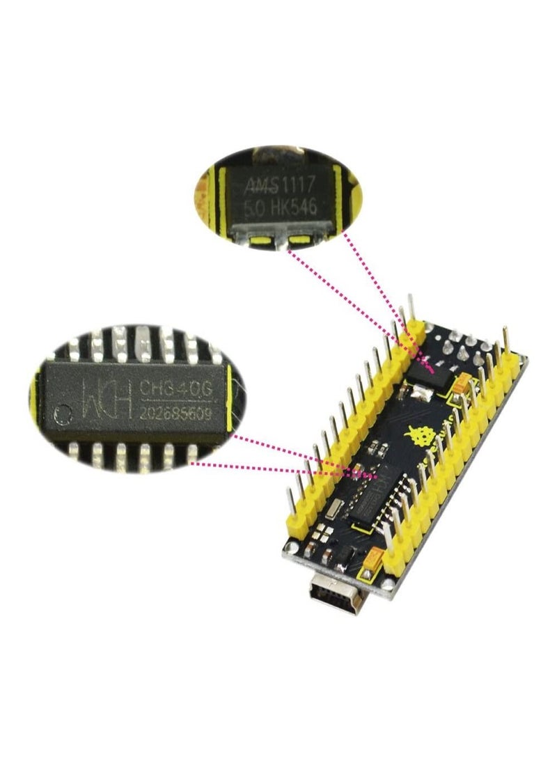 Keyestudio - Micro-Controller Development Board for Arduino, Mega 2560 r3, UNO r3, Leonardo R3, Nano Ch340 v3.0 nano nano KS0173 - Image 1