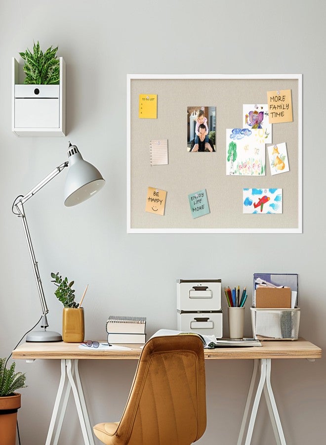 DAHAPYBOO Cork Board with Linen White 2Pack,Bulletin Board 36"x24" Hanging Corkboards for Office Home School Message Board or Vision Board Decoration. - Image 5