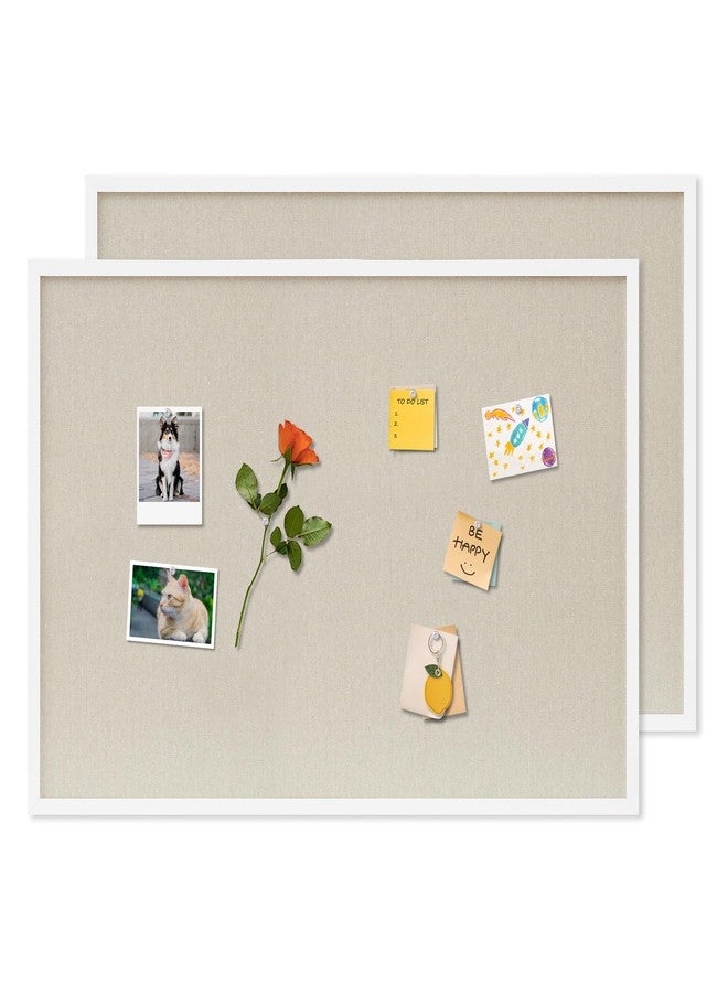 DAHAPYBOO Cork Board with Linen White 2Pack,Bulletin Board 36"x24" Hanging Corkboards for Office Home School Message Board or Vision Board Decoration. - Image 1