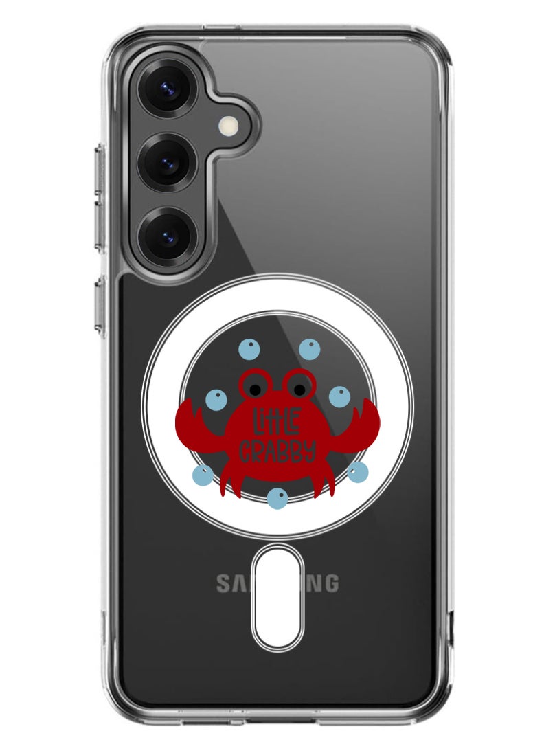 Theodor Magnetic Case for Samsung Galaxy S25 Plus 6.7-inch Compatible with MagSafe Wireless Charging, Shockproof Phone Bumper Cover Little crabby - Image 1