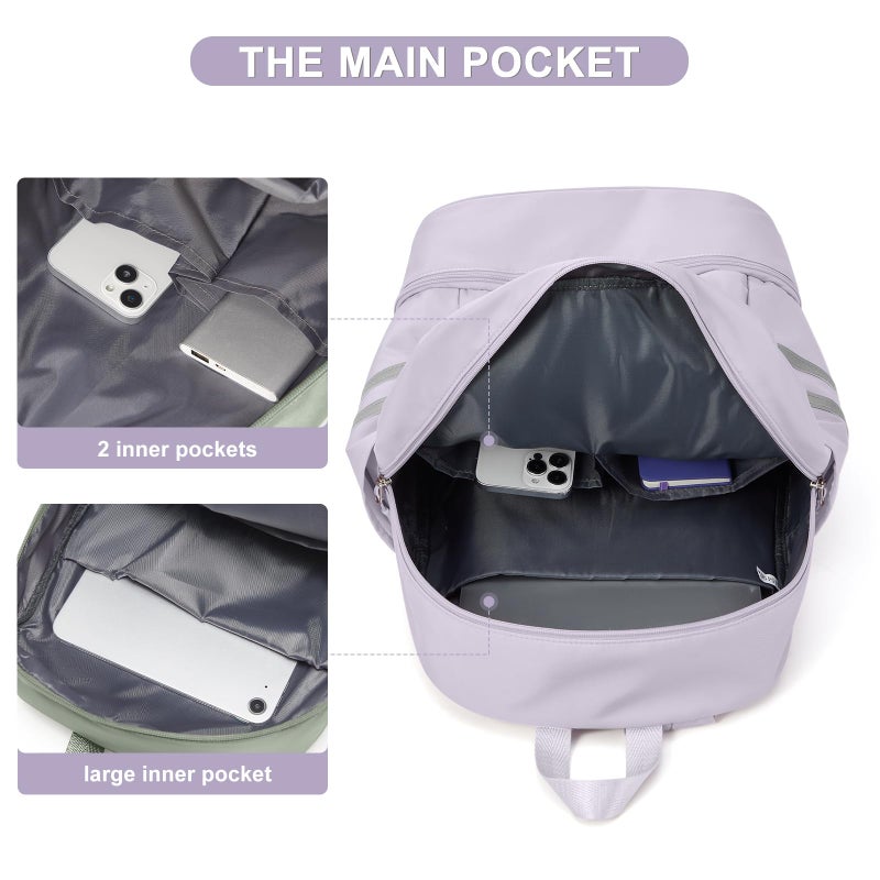 coofay Gym Backpack For Women Waterproof Sports Backpack With Shoe Compartment Lightweight Travel Backpacks Small Gym Bag Dance Volleyball Backpacks - Image 3