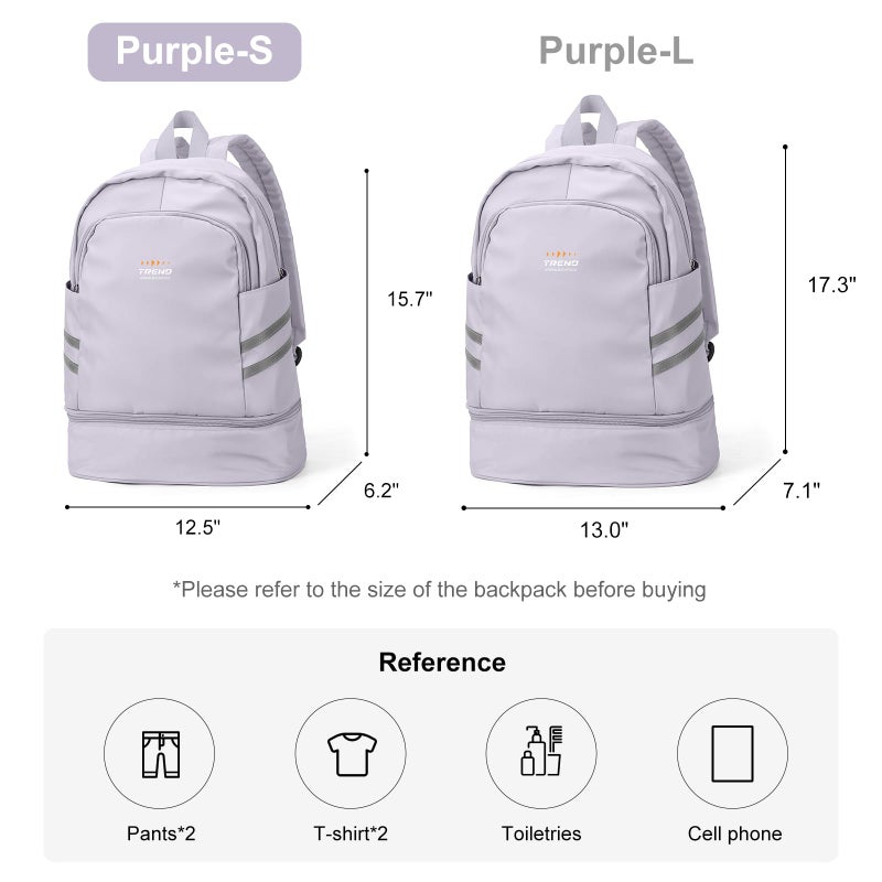 coofay Gym Backpack For Women Waterproof Sports Backpack With Shoe Compartment Lightweight Travel Backpacks Small Gym Bag Dance Volleyball Backpacks - Image 2