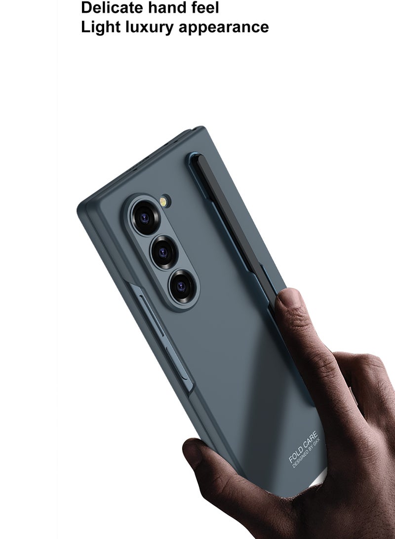 LEEKA Samsung Galaxy Z Fold 6 Ultra Thin Protective Case with Built-in S Pen Holder, Anti-Scratch PC Back Cover, and Tempered Glass Screen Protector - Slim Fit Design - Black - Image 4